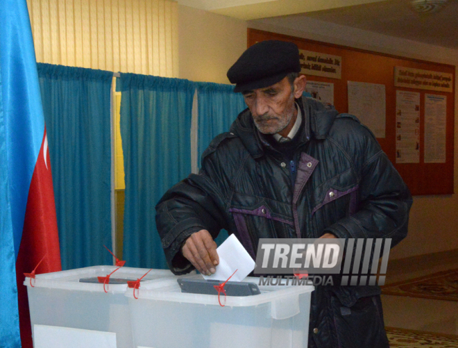 Azerbaijani parliamentary election kicks off. Baku, Azerbaijan, Nov.01, 2015